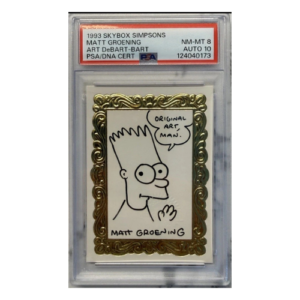 1993 SkyBox The Simpsons Matt Groening Original Art DeBart Autograph PSA 10
