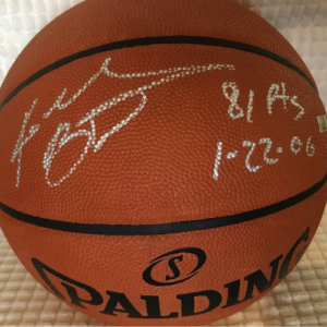 Kobe Bryant Hand Print Autographed Spalding Basketball 81 Points 1/81 Limited Edition Panini