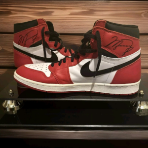 Michael Jordan Dual Autographed 1985 Nike Air Jordan 1 Sneakers – Chicago Bulls