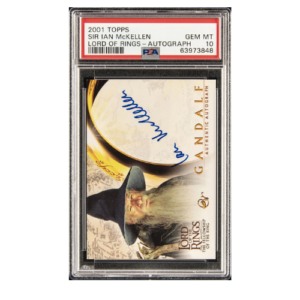 2001 Topps The Lord of the Rings Sir Ian McKellen Autograph Card PSA 10 Auto