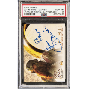2001 Topps The Lord of the Rings John Rhys-Davies Autograph Card PSA 10 Auto