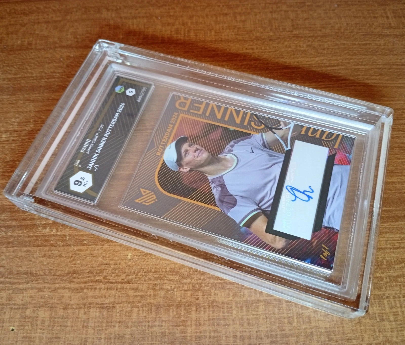 2025 Panini Jannik Sinner Official 1/1 Autograph Card – GRAAD 9.5 One of One - Image 2